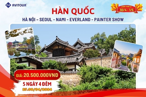 Khám phá mùa hè xứ sở kim chi Hàn Quốc: HÀ NỘI – SEOUL - NAMI - EVERLAND - PAINTER SHOW