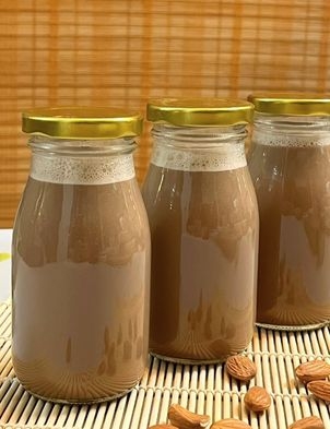 CÁCH NẤU SỮA HẠNH NHÂN MIX CA CAO, YẾN MẠCH