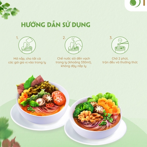 Bún Gạo Lứt Ăn Liền - Vị Tảo Xoắn Chua Cay