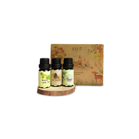 Set tinh dầu hộp 3 chai 20ml ( ngọc lan tây, bạch đàn chanh, gỗ thông )