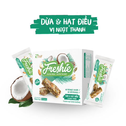 Thanh hạt dinh dưỡng Freshie - Dừa & Hạt điều