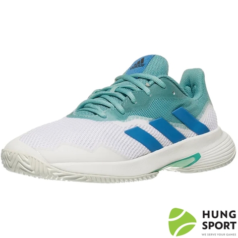 Giày Tennis Adidas CourtJam Control M MC ( Trắng / Xanh )