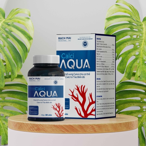 Viên nén Calci Aqua - Táo đỏ hỗ trợ xương khớp khỏe mạnh