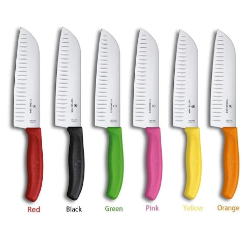 Dao làm bếp Santoku cạnh sáo 17cm chống bám dính Victorinox Thụy Sỹ (Xách tay Đức giá gốc)