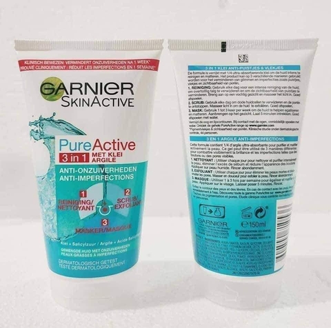 Sữa rửa mặt Garnier SkinActive Hautklar 3 in 1 [Xách tay Đức giá gốc]