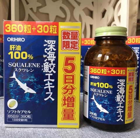 Viên uống dầu gan cá mập Orihiro - mẫu mới 390 viên