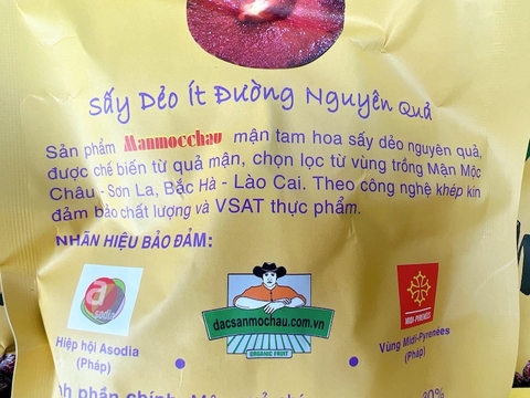 Mận Tam Hoa Mộc Châu sấy dẻo NGUYÊN HẠT siêu ngon - 500gr