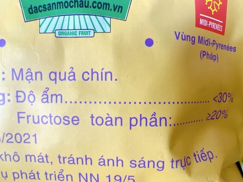 Mận Tam Hoa Mộc Châu sấy dẻo NGUYÊN HẠT siêu ngon - 500gr