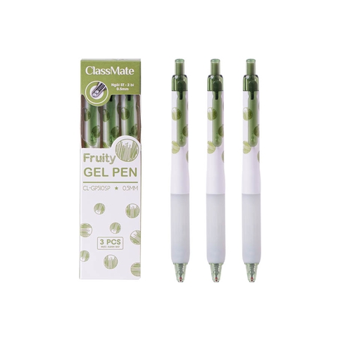 Bút gel bấm Fruity mùi thơm xanh mơ CL-GP510SP 0.5mm