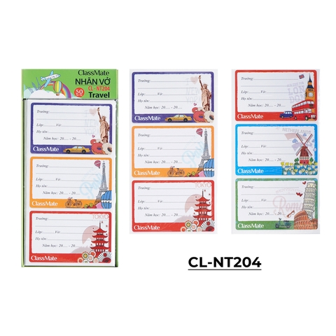 Nhãn vở Travel CL-NT204