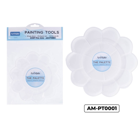 Khay pha màu hình bông hoa AM-PT0001