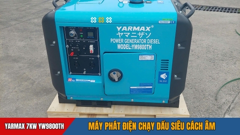 Ưu điểm và ứng dụng máy phát điện chạy dầu YARMAX 7KW YW9800TH siêu cách âm