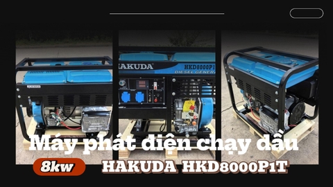 Máy phát điện chạy dầu HAKUDA 8KW HKD8000P1T: Giải pháp năng lượng tin cậy, mạnh mẽ cho cuộc sống hiện đại