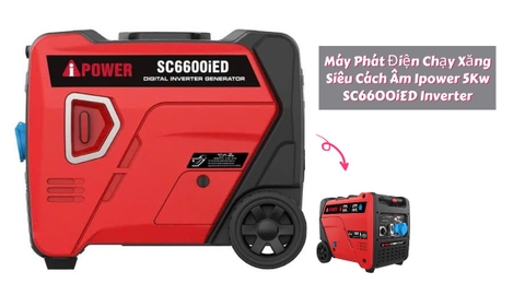 Máy phát điện chạy xăng siêu cách âm Ipower 5kW SC6600iED Inverter