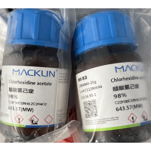 Chất Chlorhexidine acetate, lọ 25g, Mã: C804844 Mã Cas: 56-95-1, hãng Macklin