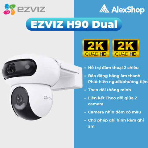 Camera Ezviz H90 8M Ngoài Trời Xoay Màu Ban Đêm