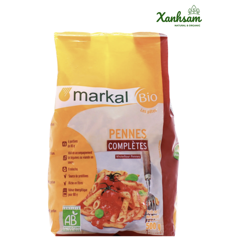 Mì NUI ỐNG PENNE LỨT hữu cơ - EU Organic - Markal - Pháp - 500gr