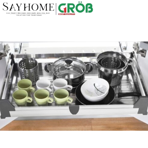 Kệ xoong nồi GROB GH- 60A/70A/75A/80A/90 đa năng inox hộp - Hàng chính hãng GROB