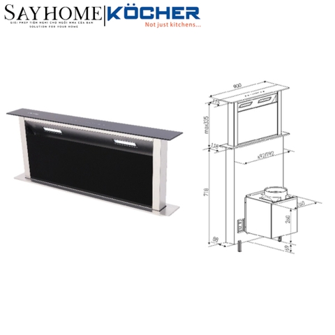 Máy hút mùi Kocher Tesla CXW-199DW tại thành phố Hồ Chí Minh