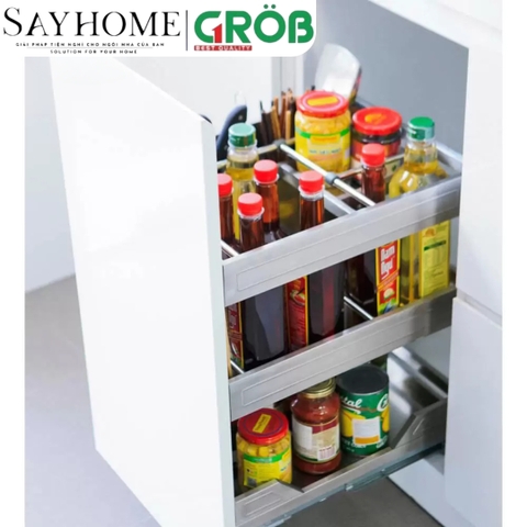 Kệ dao thớt GROB GH-20/25/30/35/40 đa năng inox hộp - Hàng chính hãng GROB