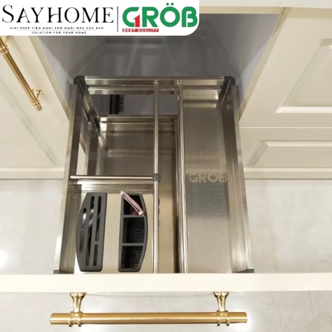 Kệ dao thớt GROB GH-20/25/30/35/40 đa năng inox hộp - Hàng chính hãng GROB