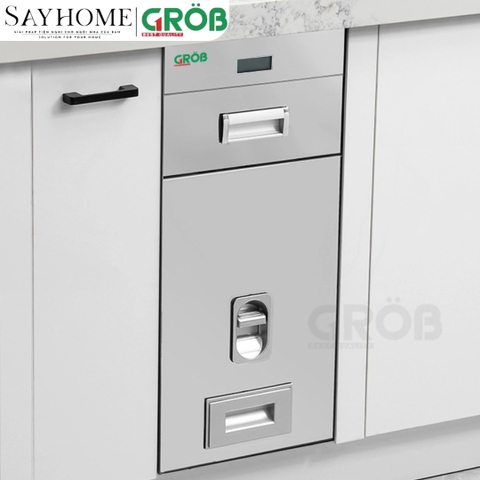 Thùng gạo GROB RBE-300B/300W mặt gương điện tử - Hàng chính hãng GROB