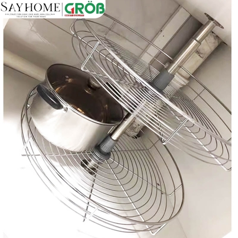 Mâm xoay GROB GR304-360A/360B góc 360 độ inox 304, nan tròn - Hàng chính hãng GROB