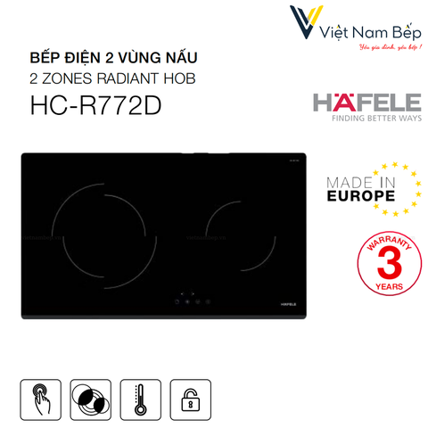 Bếp điện 2 vùng nấu HC-R772D- Hàng chính hãng HAFELE