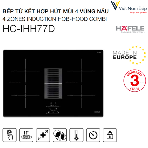 Bếp từ kết hợp hút mùi HC-IHH77D - Hàng chính hãng HAFELE