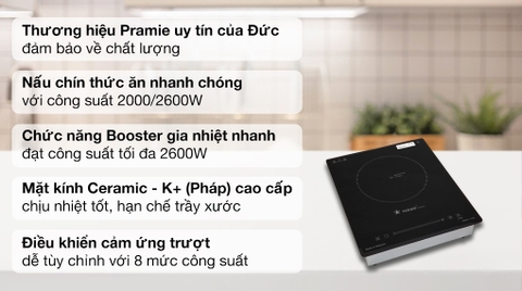 Bếp từ đơn PRAMIE PRMY-1108 - Hàng chính hãng