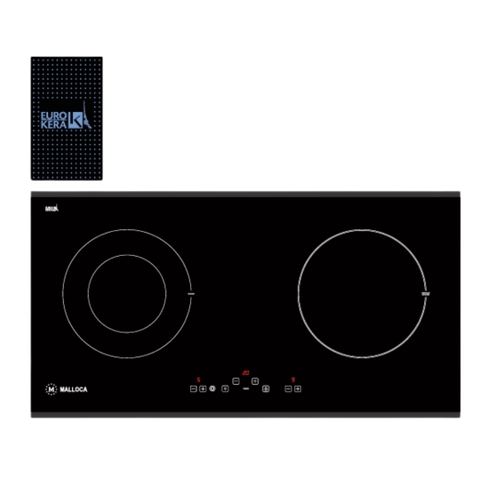 Bếp điện từ đôi kết hợp Malloca MH-02IR SB - Hàng chính hãng Malloca