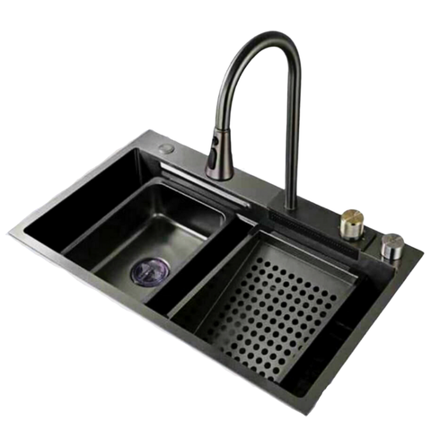 Bộ chậu rửa chén bát B-Gem BG-7546E/7846E/8246E/9046E inox phủ nano 1 ngăn tích hợp vòi - Hàng chính hãng B-GEM