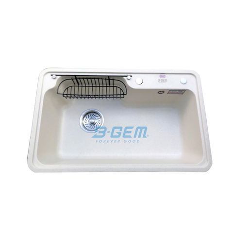 Chậu rửa chén bát đá Gramite 1 hố B-Gem BG-7848W