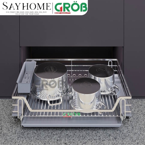 Giá đựng xoong nồi GROB C1O304.093.60/70/75/80/90 đa năng inox 304 GROB - Mix Oval - Hàng chính hãng