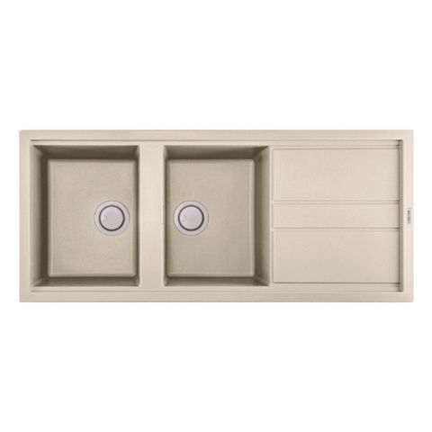 Chậu rửa đá MALLOCA BIANCO K-50062 2 ngăn - Hàng chính hãng