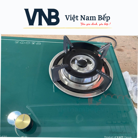 Bếp ga đôi màu xanh ngọc hiện đại KAFF KF-630 - Bảo hành chính hãng 3 năm