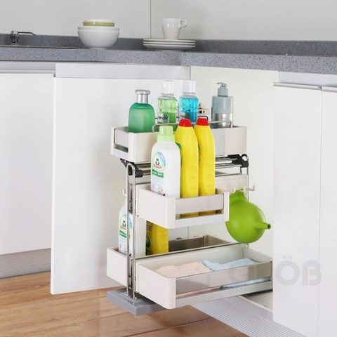 Kệ đựng chất tẩy rửa GROB GROB GHA-40 inox hộp cao cấp - Bảo hành chính hãng 2 năm