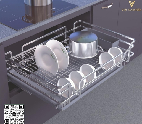 Kệ chén bát inox SUS304 GROB - Nan Oval