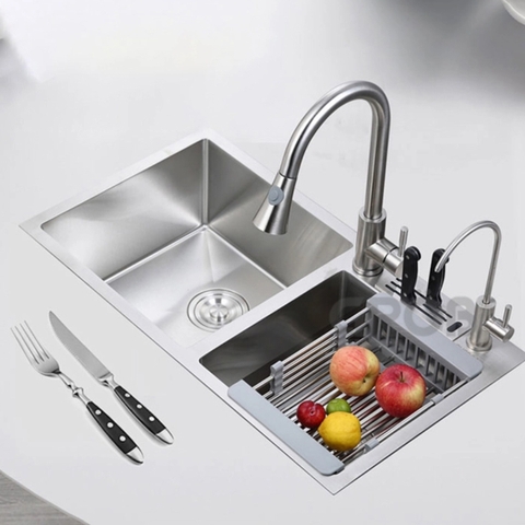 Chậu rửa bát GROB GS304-8245 2 hố - Hàng chính hãng GROB