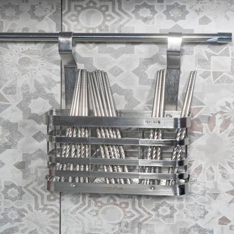Giá để đũa thìa GROB GU304- 2 treo ngoài Inox Sus304 - Hàng chính hãng GROB