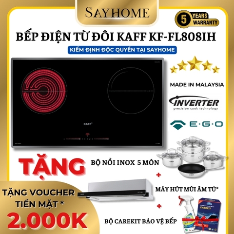 Bếp từ kết hợp hồng ngoại KAFF KF-FL808IH - Bảo hành chính hãng 5 năm tại nhà
