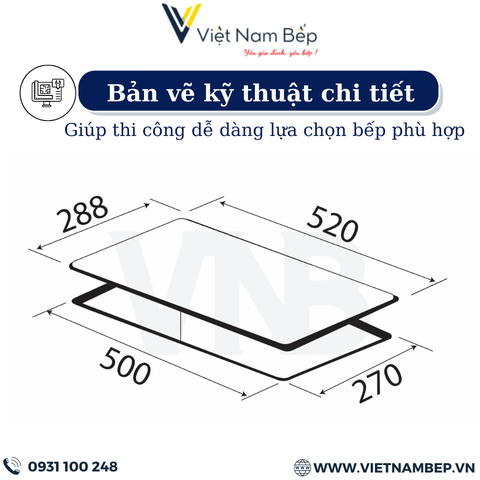 Bếp từ đôi Domino KAFF KF-330DI - Bảo hành chính hãng 5 năm