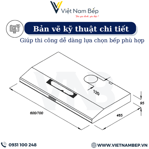 Máy hút mùi âm tủ màu đen KAFF KF-SL60KB - Bảo hành chính hãng 3 năm