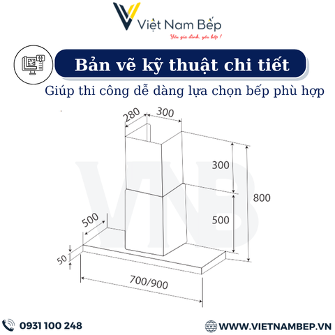 Máy hút mùi toa kính cảm ứng - điều khiển từ xa KAFF KF-991 - Bảo hành chính hãng 3 năm