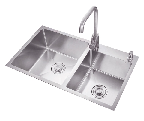 Chậu rửa INOX KAFF KF-HM8245L - Bảo hành chính hãng 5 năm