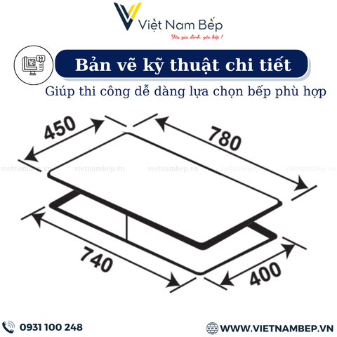 Bếp điện từ kết hợp 3 vùng nấu KF-IH6003IH - Bảo hành chính hãng 7 năm