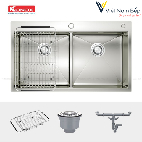 Chậu rửa bát Overmount Sink KN8248DOB - Chính hãng KONOX