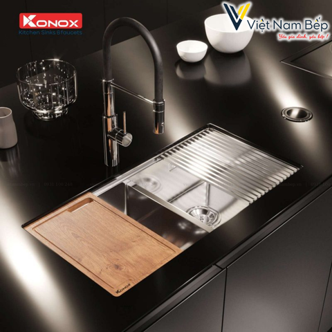 Chậu rửa bát Workstation Sink – Undermount Sink KN8745DUB - Chính hãng KONOX