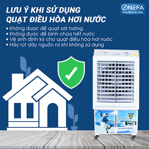 Quạt điều hòa hơi nước Nefa NF55 Phím cơ - Chính hãng