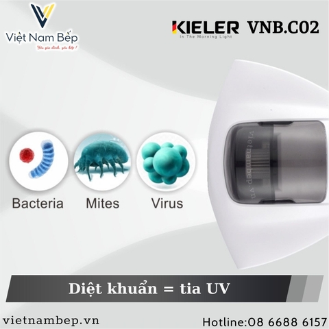 Máy hút bụi giường nệm diệt khuẩn Kieler VNB.C02 - Diệt khuẩn bằng tia UV